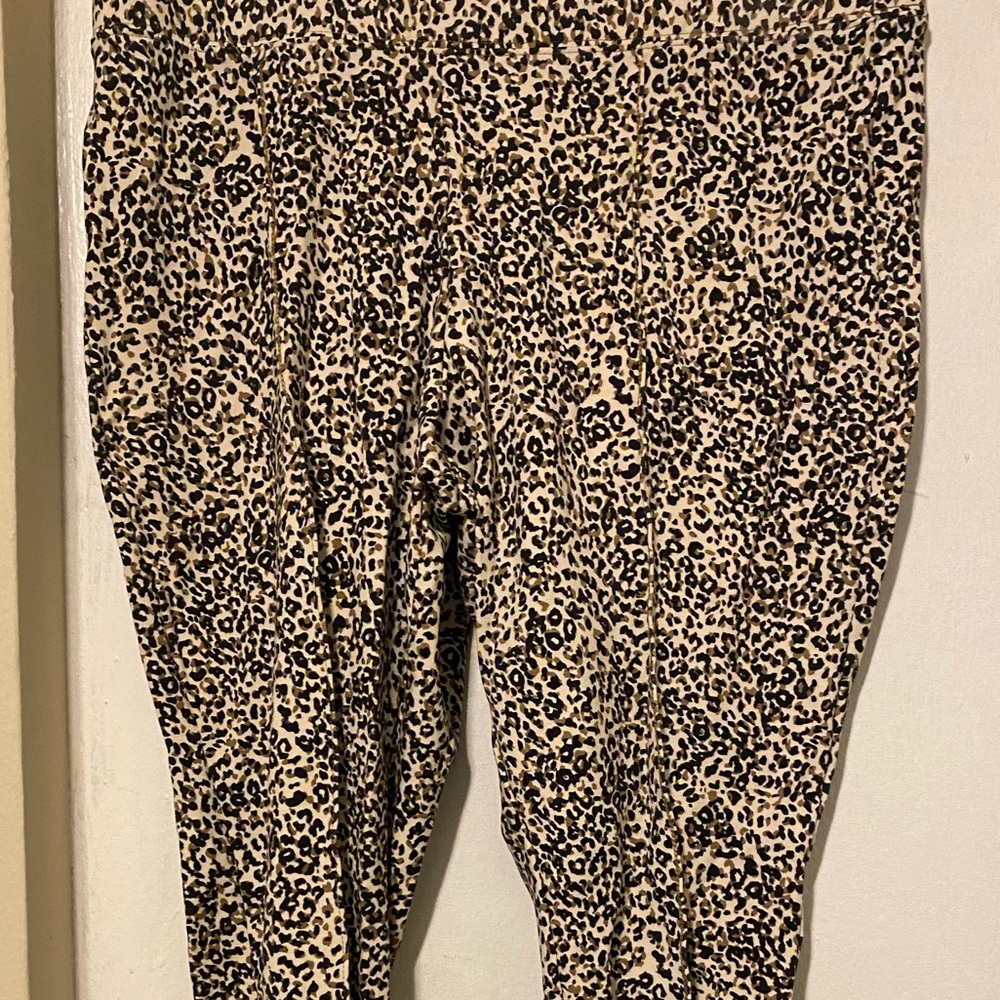 Cheetah pants hardly one wore once